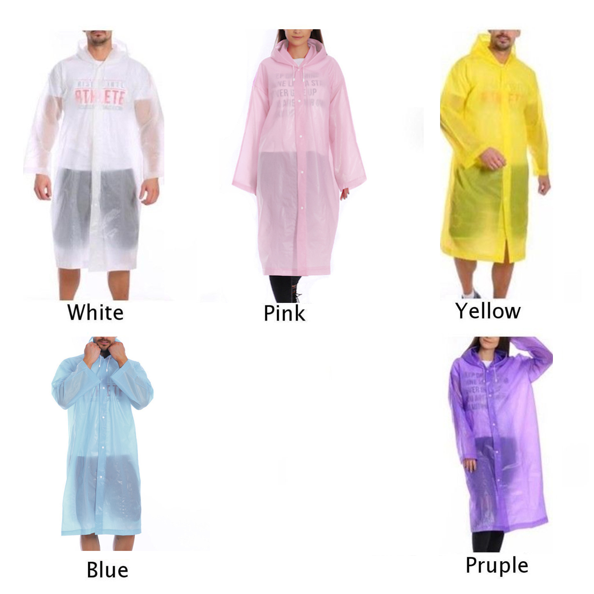 Unisex Waterdichte Regenjas Jas Clear Regenjas Regenjas Hooded Poncho Regenkleding Mannen Kind