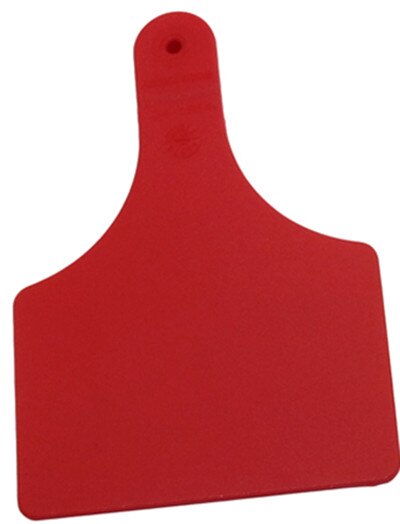 10 PCS Grote vee oormerk Paard Geen hoeveelheid identificatiekaart 76x115mm Grote dier Voeden management accessoires: Rood