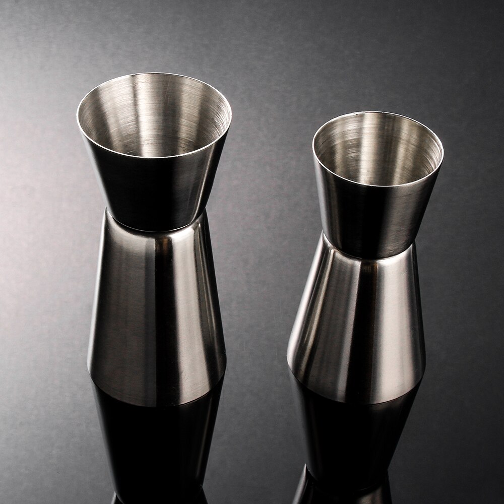 Coqueteleira de aço inoxidável, copo de medida duplo para bebidas, utensílios de cozinha, 15/30ml ou 25/50ml
