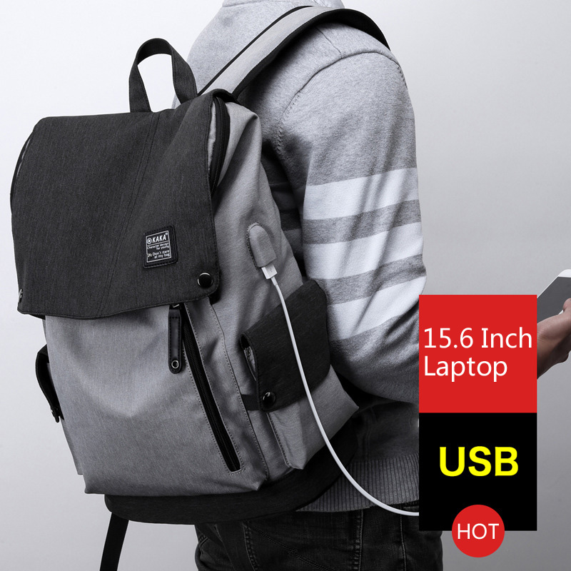 Mannen rugzak voor reizen 15.6 inch laptop rugzakken mannen schooltas tas toevallige boekentas met usb charger man back pack tassen