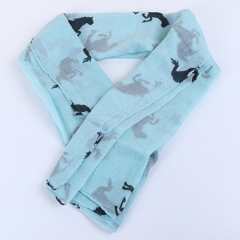 Mode Stijlvolle Vrouwen Running Horse Print Lange Sjaal Wrap Stole Voile Chevron Infinity 180Cm X 100Cm 1 stuk: Default Title