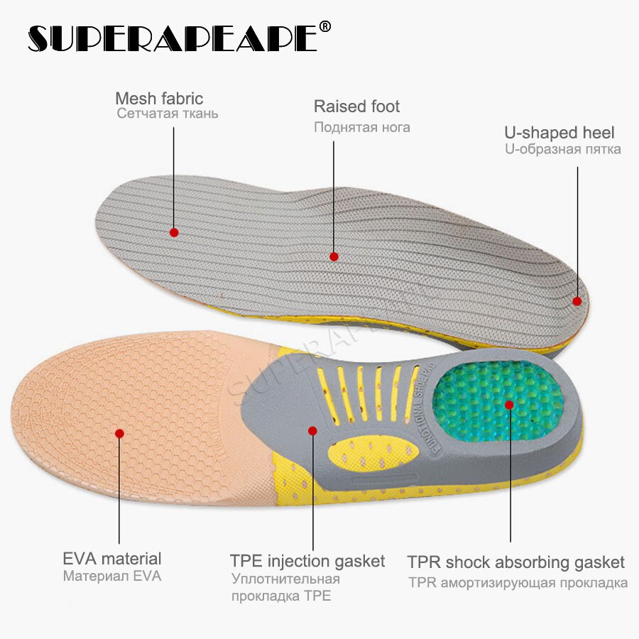 PVC Orthopädische Einlegesohlen Orthesen flache fuß Gesundheit Sohle Pad für Schuhe einsatz Arch Support pad für plantarfasziitis Füße Pflege