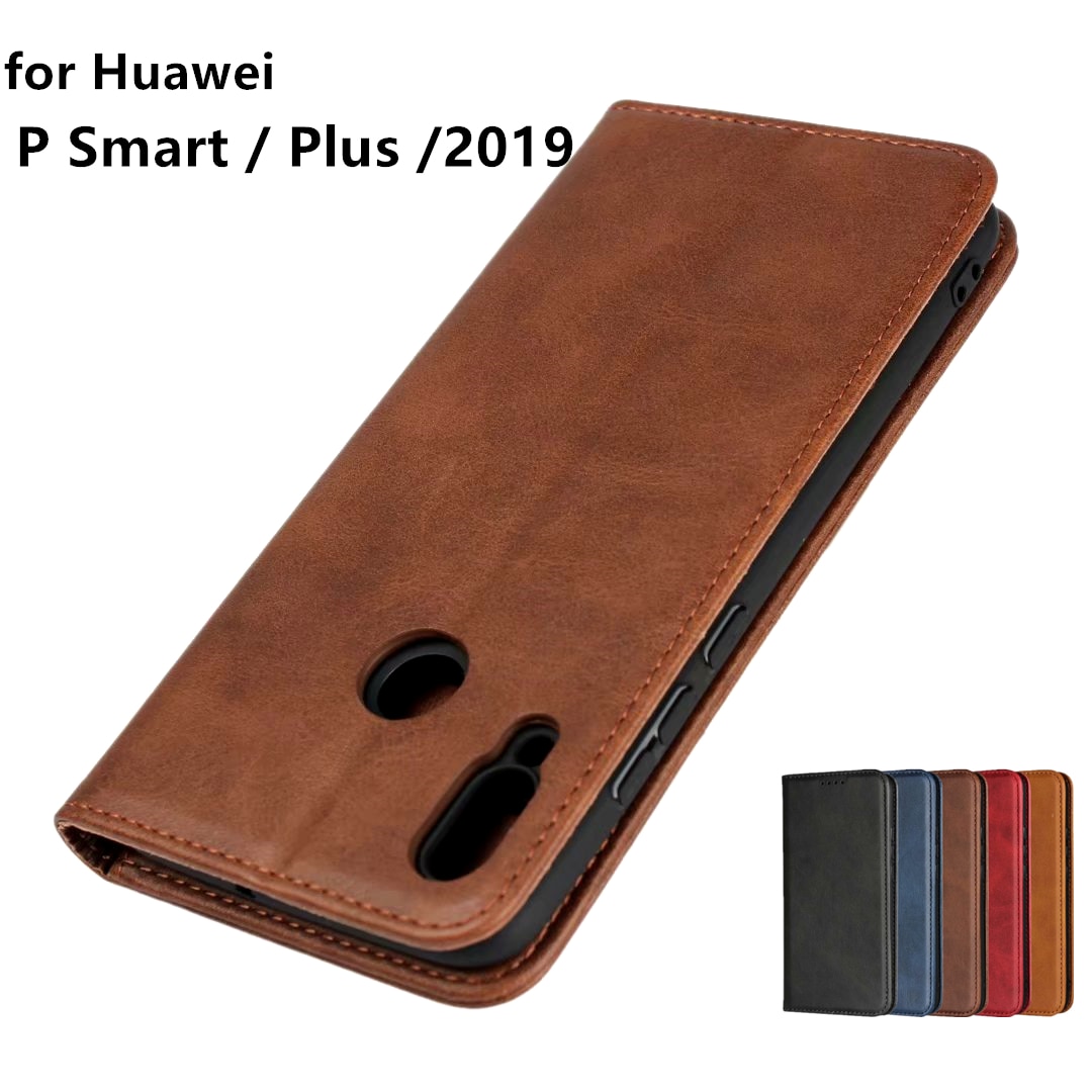 Leder fall für Huawei P Smart PSmart P Smart Flip fall karte halter Holster Magnetische anziehung Abdeckung Brieftasche Fall