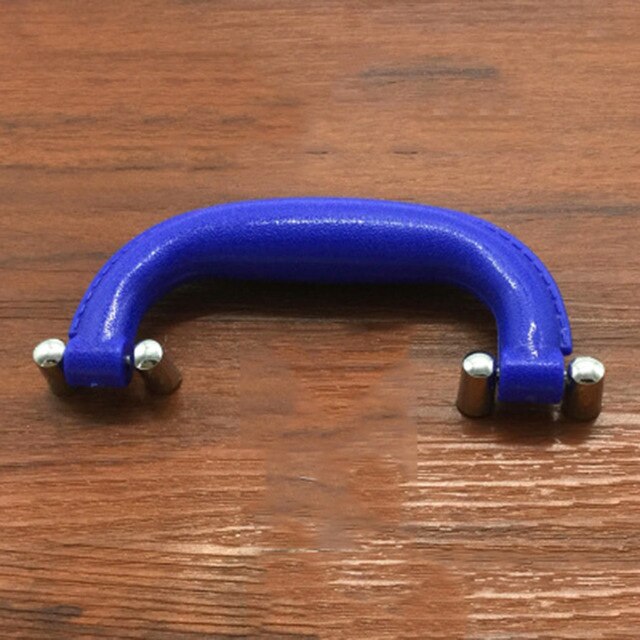 1pc Diy Bag Handle Retro Plastic Suitcase Handle Metal Base Box Frame Parts Bag Luggage Handle Grip Bag Accessories: Blue