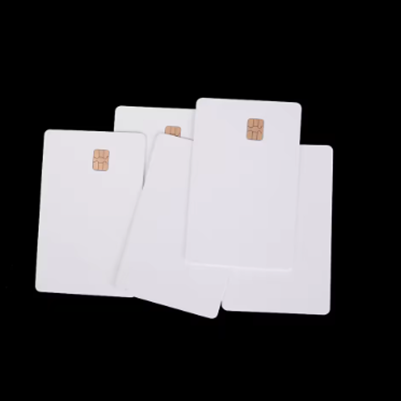 Tarjeta IC de contacto, tarjetas de recarga de miembros, tarjeta inteligente IC de PVC en blanco con Chip SLE4442, tarjeta de identificación blanca de seguridad ISO, 5 uds.
