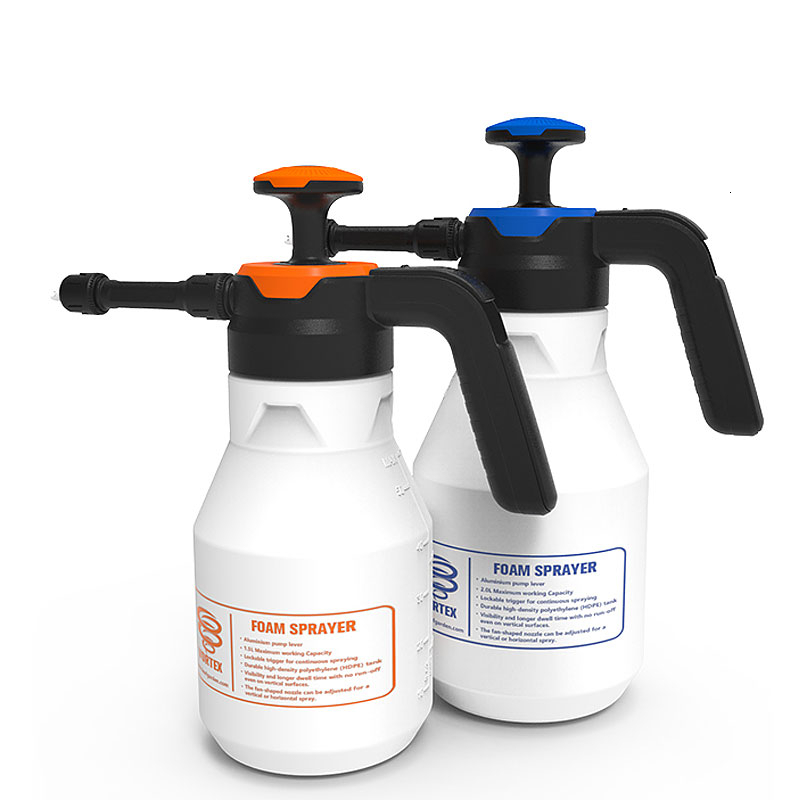2L Plastic Foam Watering Can Pressure Type Small-scale Sprayer Car Cleaning High Pressure Watering Can Window Cleaning Tool