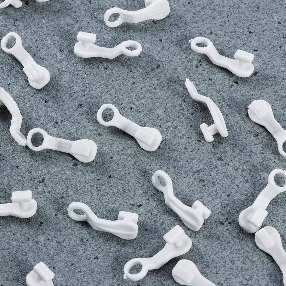 100pcs S Shape Rod Slides Gliders Hooks Shower Window Door Curtain Accessories for Living Room Bathroom Bedroom