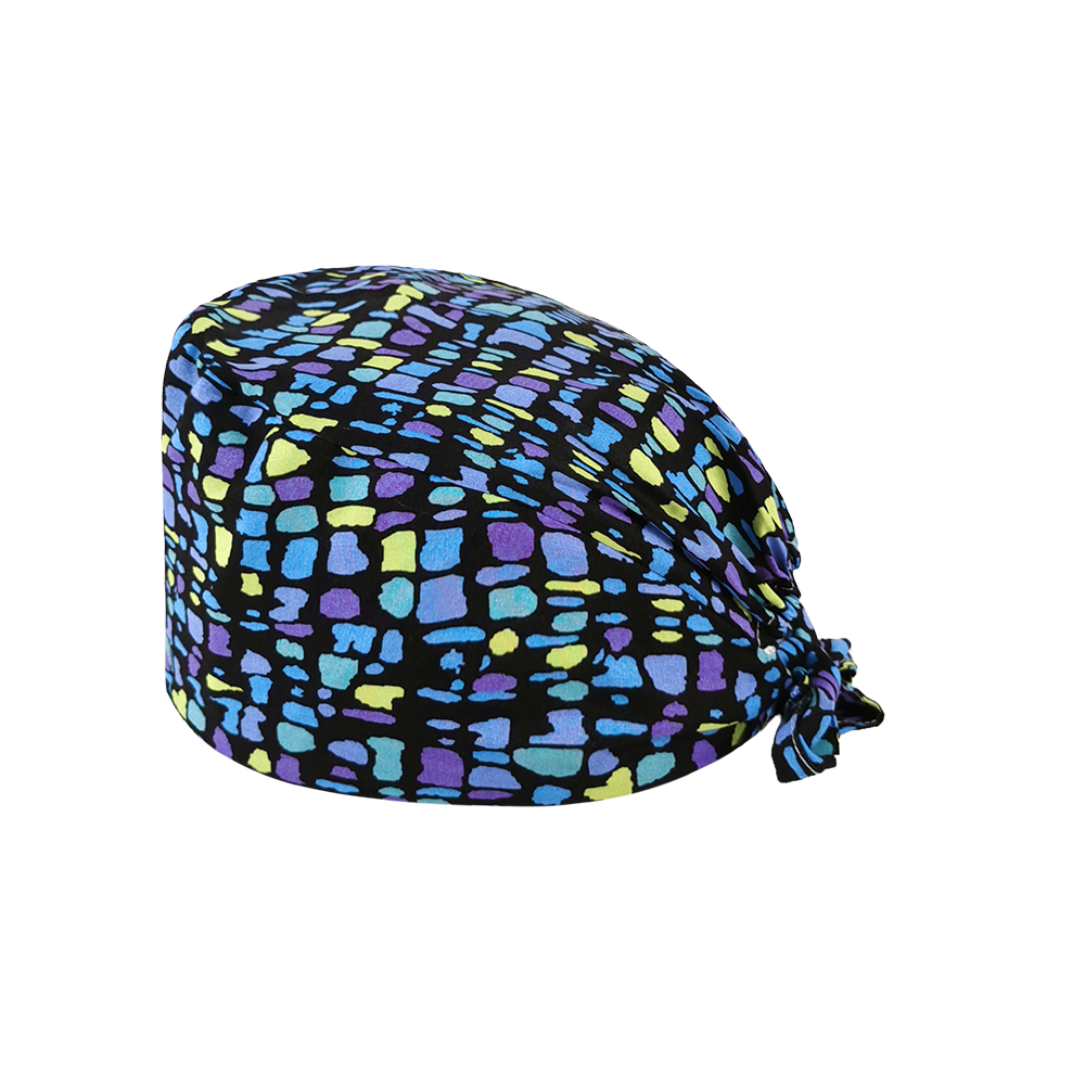 Gorro quirúrgico con estampado de dibujos animados para médico, gorros absorbentes para el sudor, cabeza de enfermera, Baotou, para salón de belleza, tapa de enfermería,: 22043