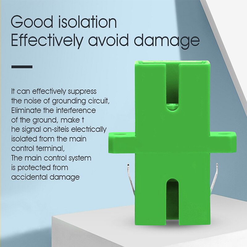 300PCS SC/APC Single Mode Optical Fiber Connector Flange Head Coupler Square joint Adapter