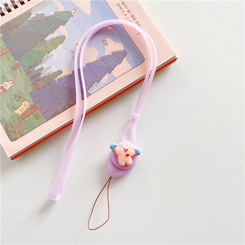 Cute Keychain Straps Rope Mobile Phone Neck Strap Lanyard for ID Card key chain USB badge holder DIY Lariat Lanyard Hang String: FR521-14