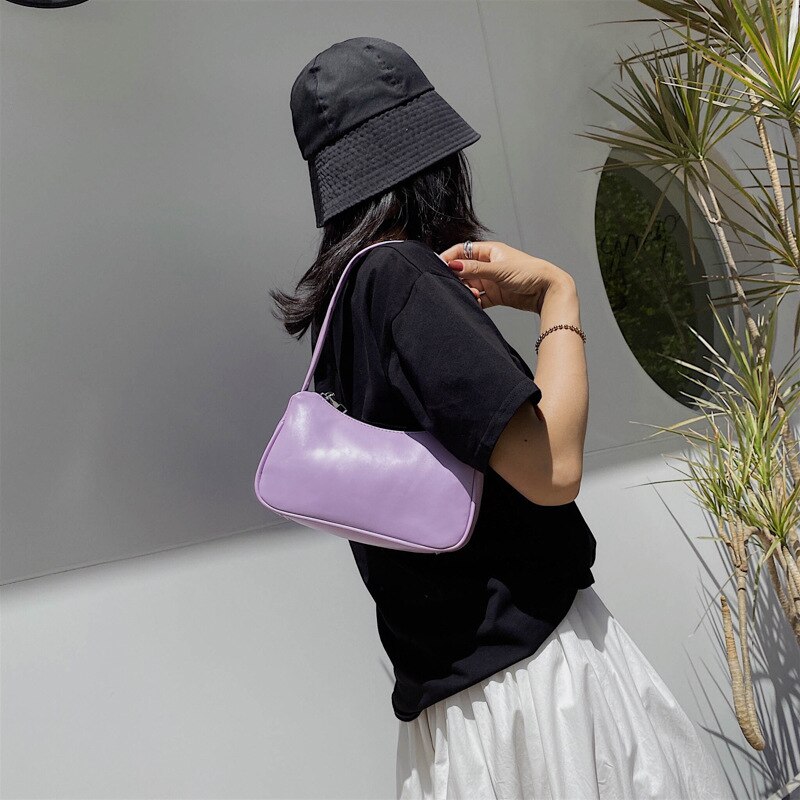 Vintage Retro Totes Bags For Women Handbag Soft Leather Female Small Subaxillary Bag Casual Retro Mini Shoulder Bag