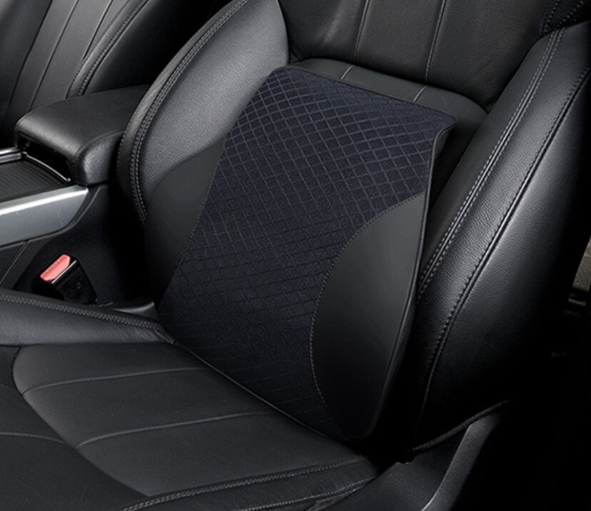 Auto Kissen Auto Auto Sitz Zurück Lenden Unterstützung und Hals Kissen Bausatz Auto Kopfstütze Zurück Kissen Schaum Baumwolle Schwarz verrotten: Schwarz zurück Kopfkissen