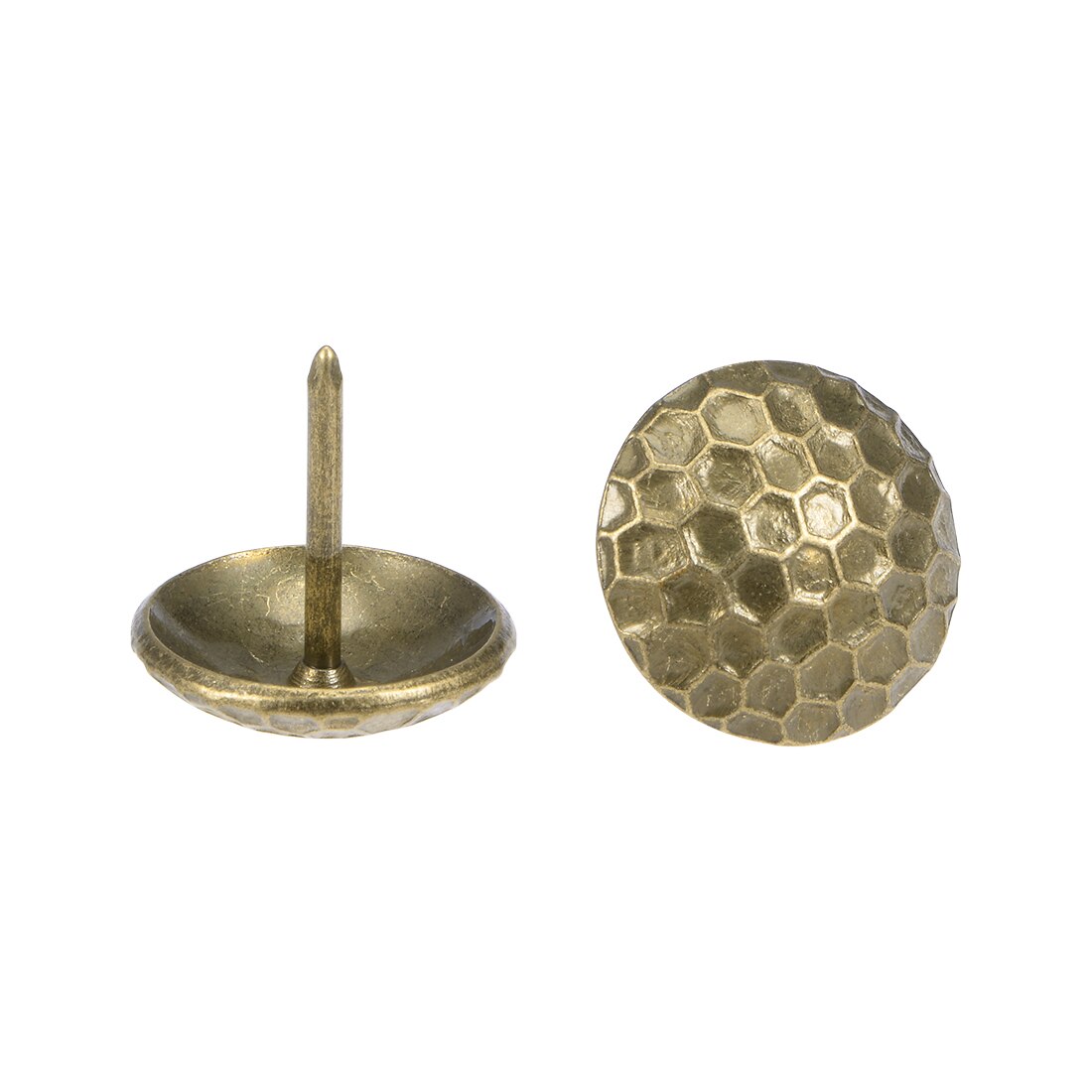 Uxcell meubelstof nagels 19mm kop dia antieke ronde duim punaises messing toon 20 stuks