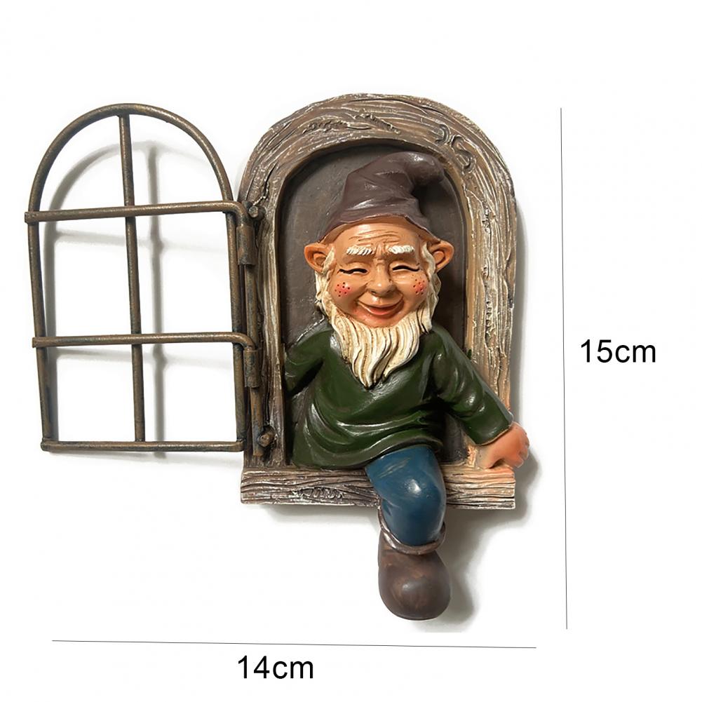 1Pc Tuin Decoraties Gnome Model Beeldje Smooth Mooie Delicate Gnome Standbeeld Voor Festival Home Decor