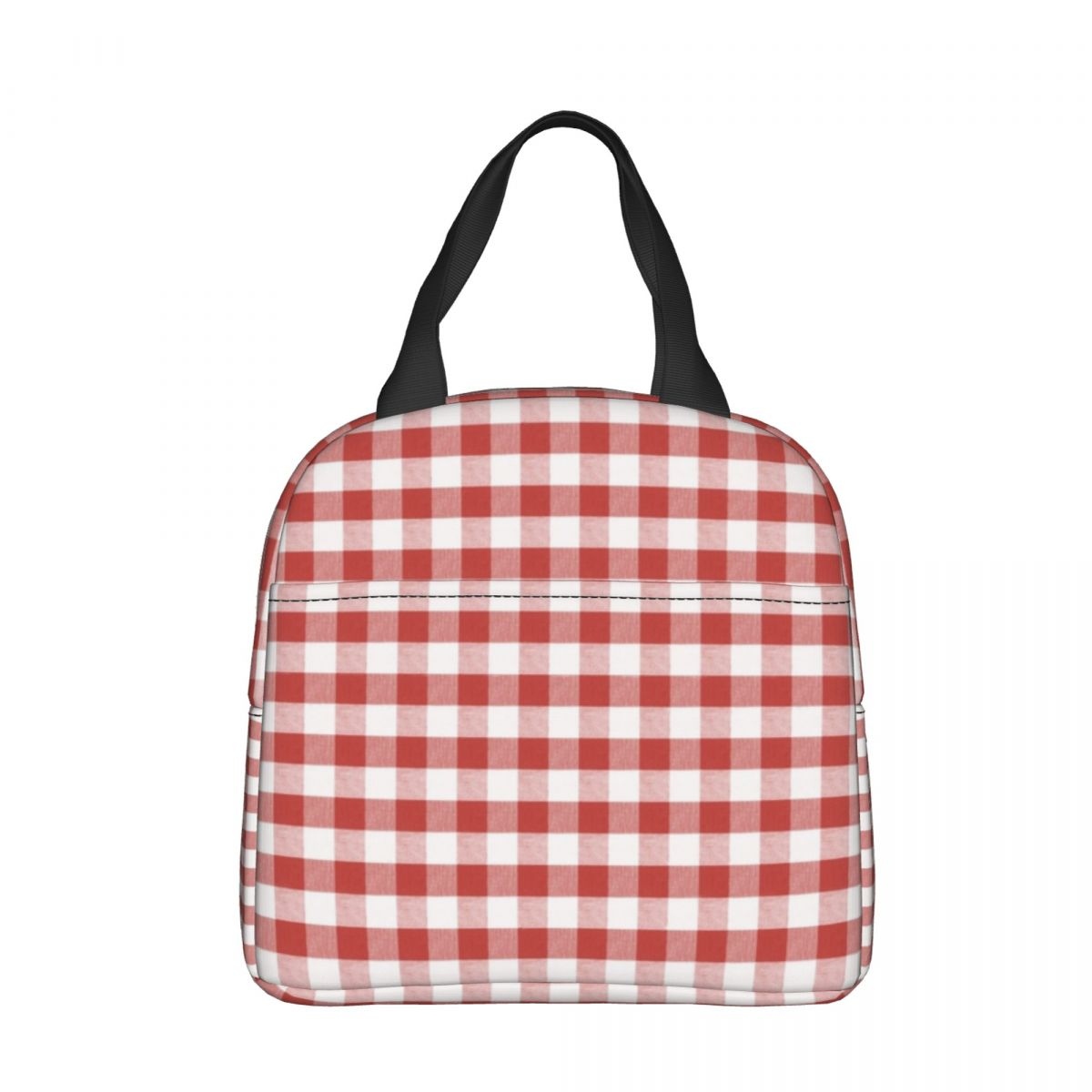 Royal Tartan Plaid Lunch Bag Waterproof Insulated Canvas Cooler Bag Thermal Cold Food Picnic Travel Tote for Women Children: Dark Grey