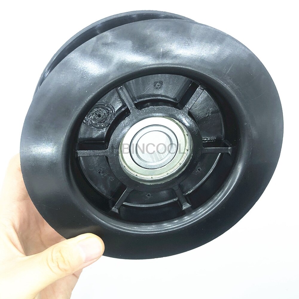 Puleggia per tubi del carrello elevatore doppia scanalatura con cuscinetto ruota in nylon di plastica generale 6204 per accessori per carrelli elevatori