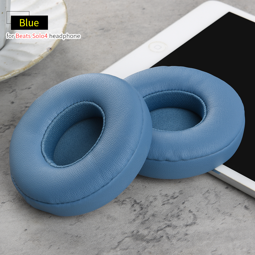 Ohr polster für Beats Solo4 Kopfhörer kissen Solo 4 Headset Schaumstoff polster Ohr polster Schwamm Ohren schützer: Blau