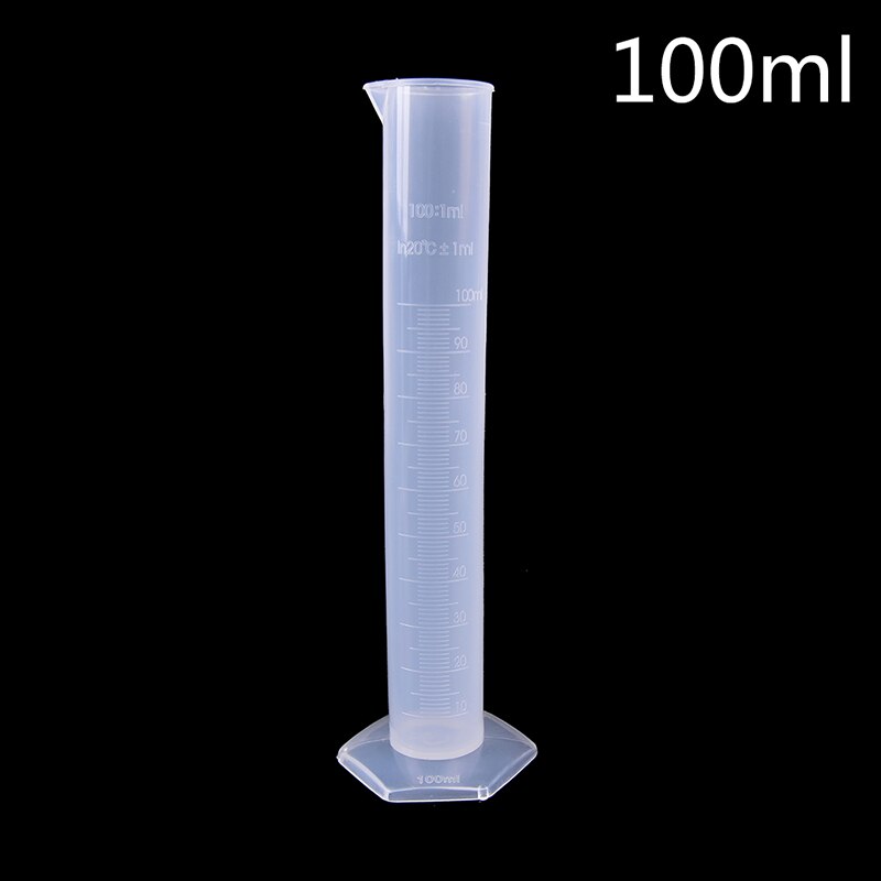 100ml Plastic Measuring Cylinder Laboratory Test Graduated Tube tool Affordable Chemistry Set: Light Grey