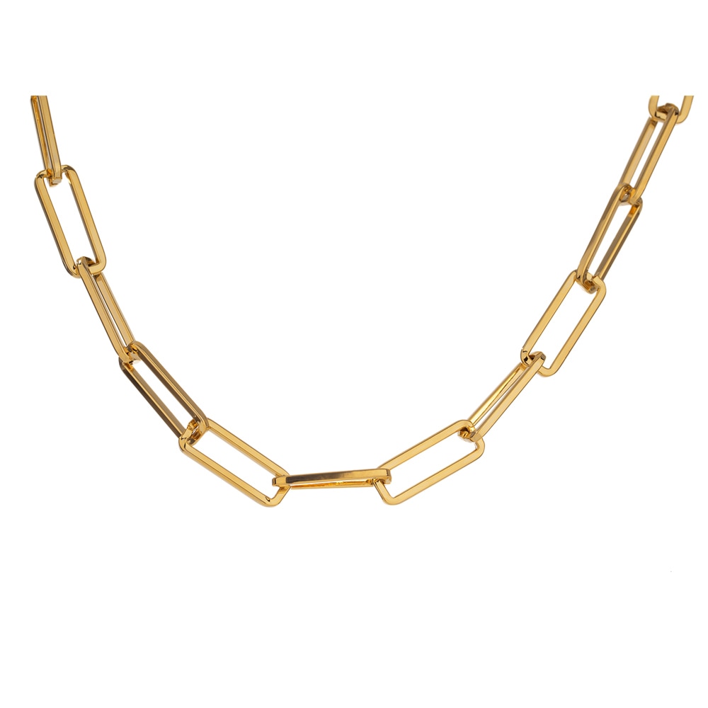 Yhpup-collier minimaliste avec chaîne en métal doré pour femmes, de fête, été