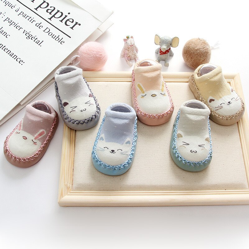 Baby Toddler Socks Shoes Soft Bottom Non-slip First Walker Baby Kids Short Socks Shoes Children's Foot Socks Infant Casual Shoes