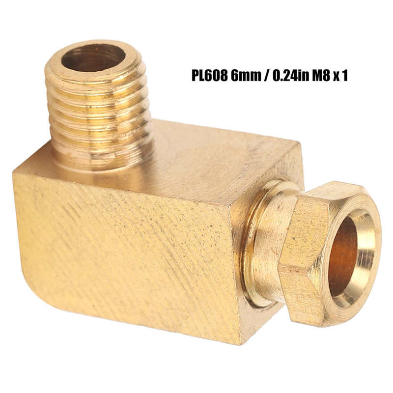Elbow Compression Tube Pipe Fitting Brass Pipe Connector Compression Tube Pipe Fitting for Oil Lubrication System