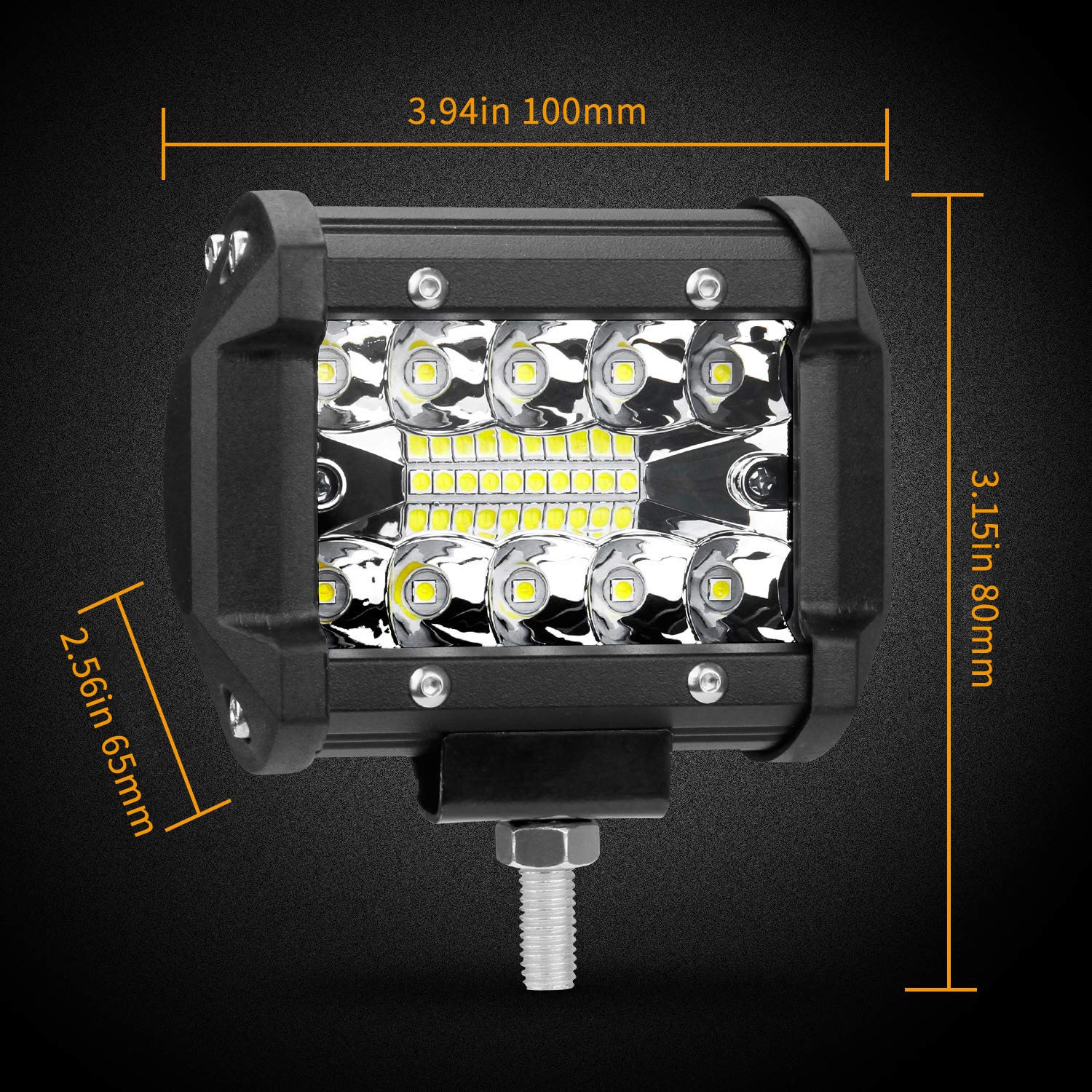 4in bil led arbejdslampe bar lampe til offroad båd traktor lastbil 4 x 4 suv tågelygte 12v 24v forlygte til atv led bar