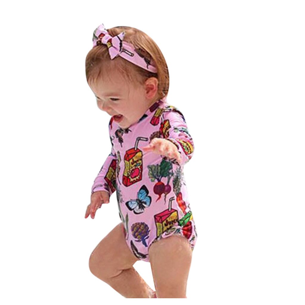 One-Piece Swimsuit for Girls Long Sleeve Multicolor Print With Headband Bikini Beachwear Cute Bathing Children's Swimsuit: S