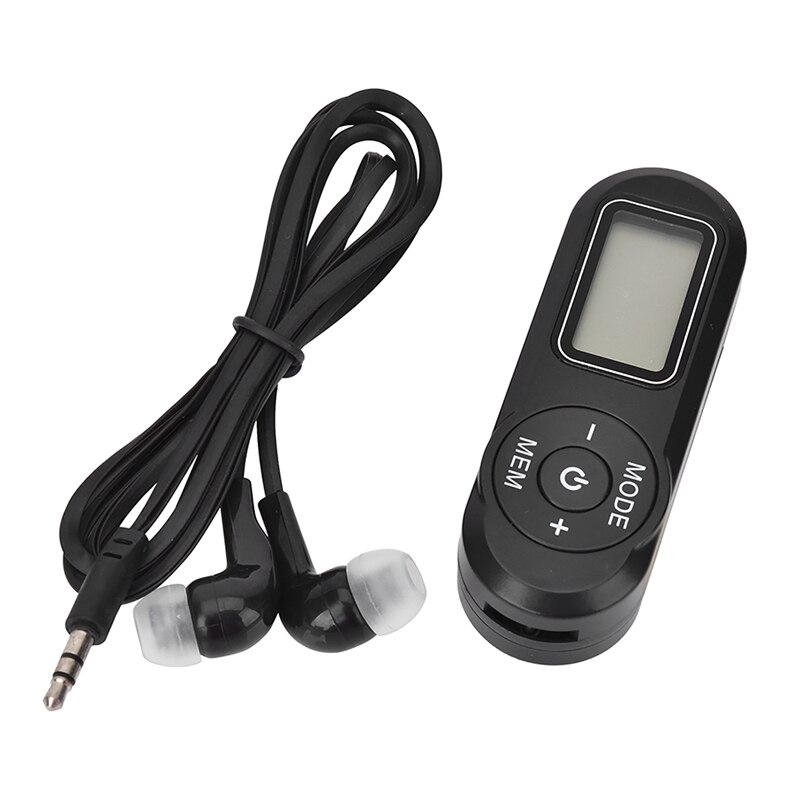 Portable FM Radio LCD Display Mini Radio For Leisure Sports