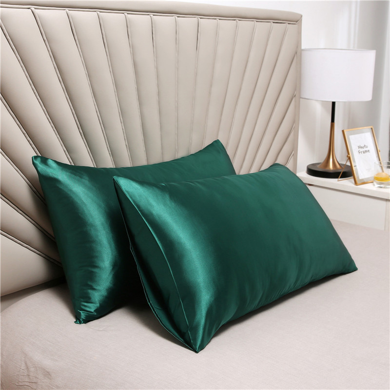 Funda de almohada de satén de lujo para piel de pelo, funda de almohada de satén de seda, juego de fundas de almohada de 51x6 6/76cm, funda de almohada sedosa con cierre de sobre