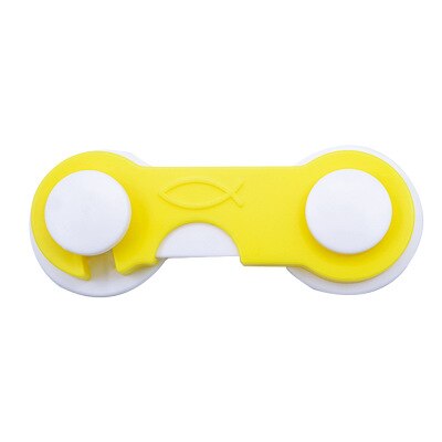 Serrure d'armoire de sécurité pour enfants, 5 pièces, Protection pour bébé, verrouillage de porte d'armoire en plastique: New yellow