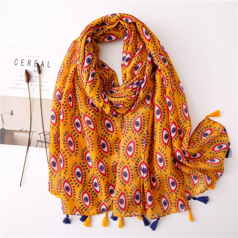 Foulard à pompon en coton pour femme, écharpe en lin à fleur, paréo pour la plage, Hijab, écharpe d'été,: 12
