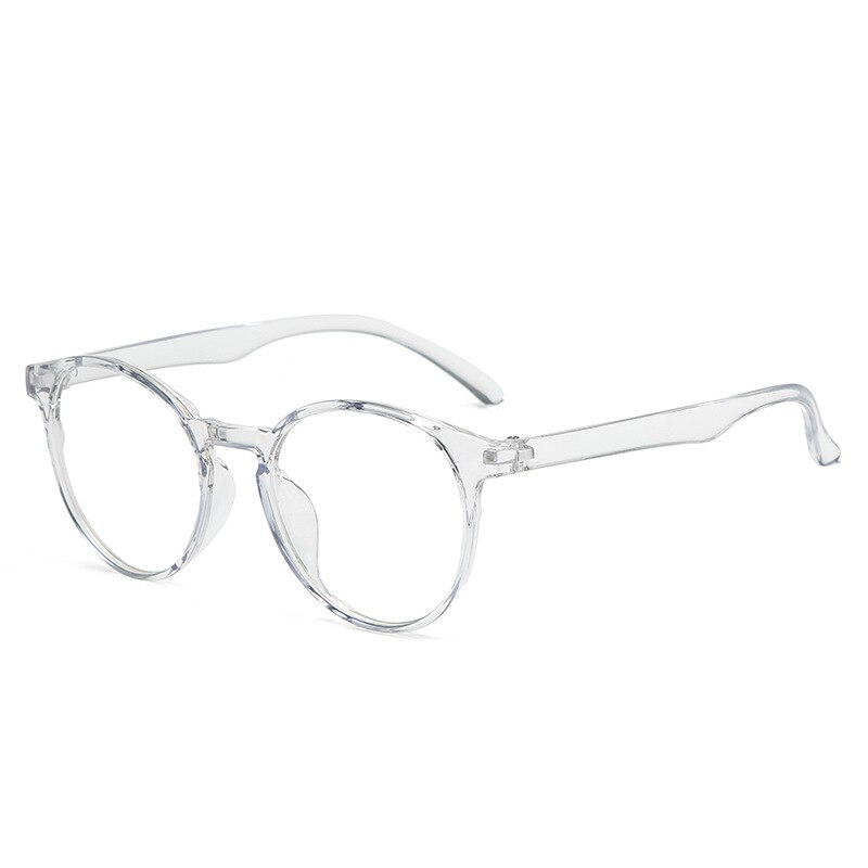 Klassieke ronde bril, zwart montuur, dames, heldere glazen, bijziendheidsbril, heren, vintage bril, optische brilmonturen: Zwart