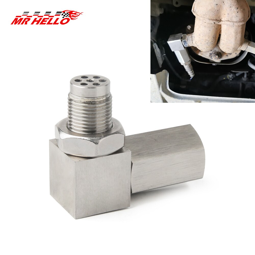 Universal 90 Degree or 45 Degree Oxygen Sensor Extender 02 Bung Extension Catalytic Converter O2 Oxygen Sensor Spacer