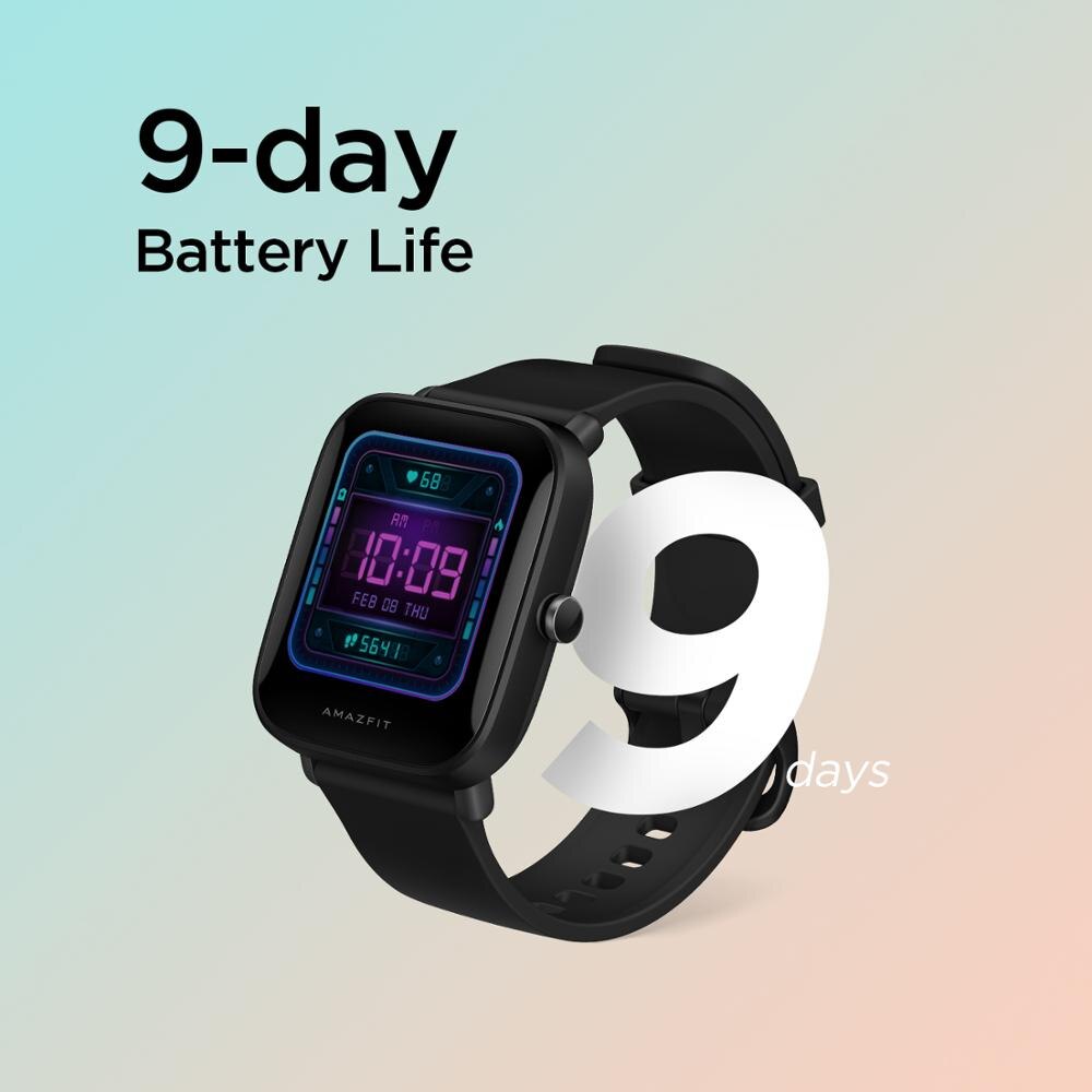Amazfit – montre connectée Bip U, Version globale, moniteur d'activité physique, résolution 320*302, 60 Modes de Sport, Notification de Message