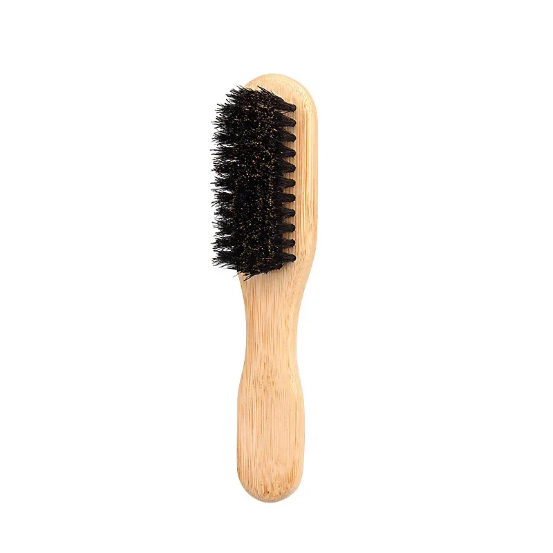 Cepillo para el pelo con cerdas de jabalí para moño de cola de caballo y alisador de pelos de bebé, pedernal, control de bordes, peinado y provocación: Verde