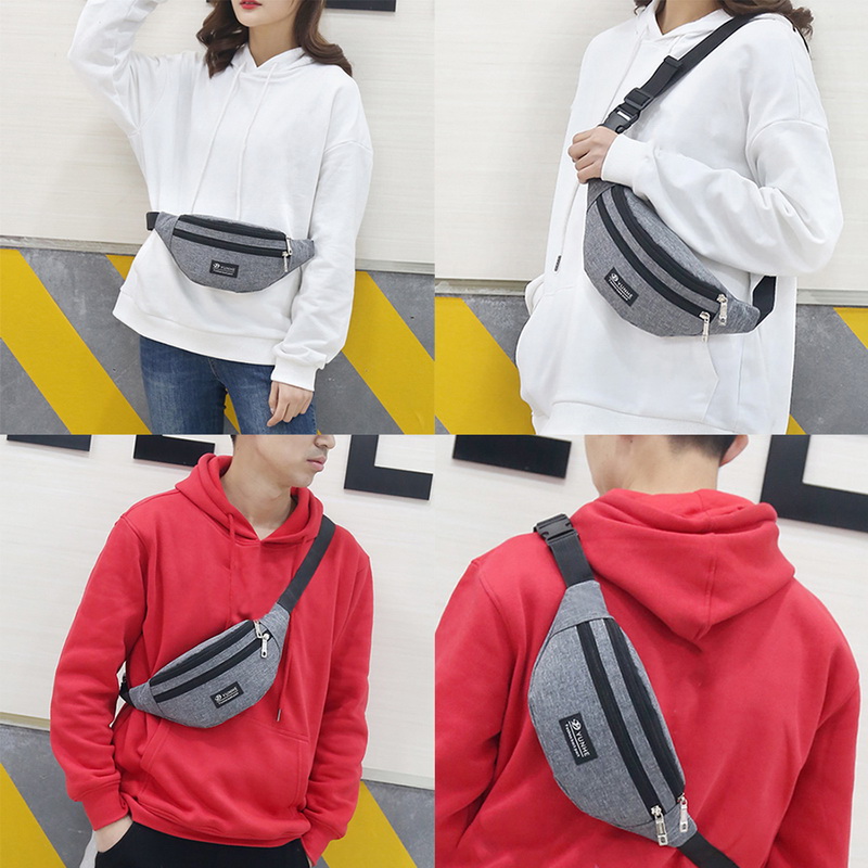Unisexe hommes femmes taille sac Sports de plein air ceinture sac à bandoulière sac à bandoulière en bandoulière fanny pack multifonction sac taille pack