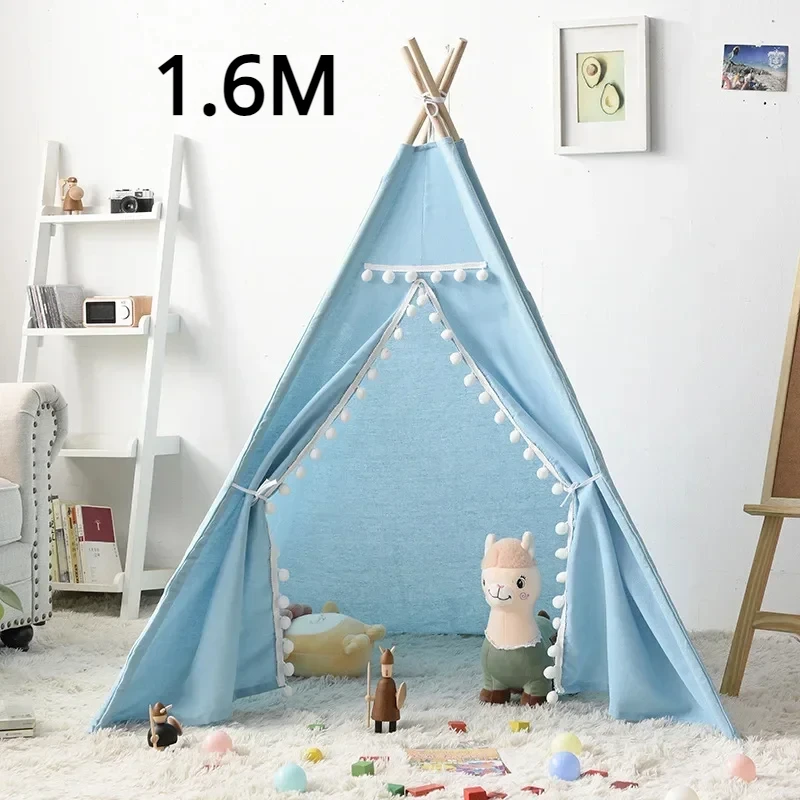 Tienda de campaña de 1,6 metros para chico, casa de juegos Wigwam para niños, tiendas Tipi portátiles para niños, tienda tipi Infantil para chico, sala de juegos para niñas: Rojo