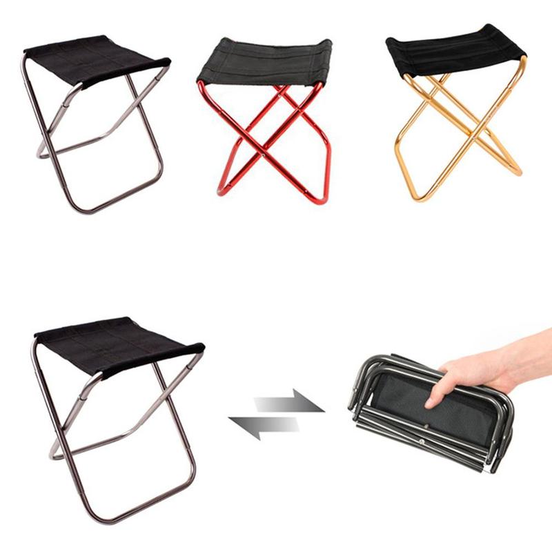 Udendørs foldbar fold aluminium stol skammel sæde fiskeri camping udendørs foldbar fiskestol ultra letvægts bærbar