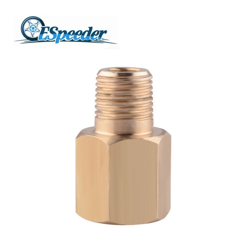 ESPEEDER Oil Pressure Gauge Sender Adapter 1/8-27 NPT Female To 1/8 BSPT Male Thread Reducer Automotive Parts