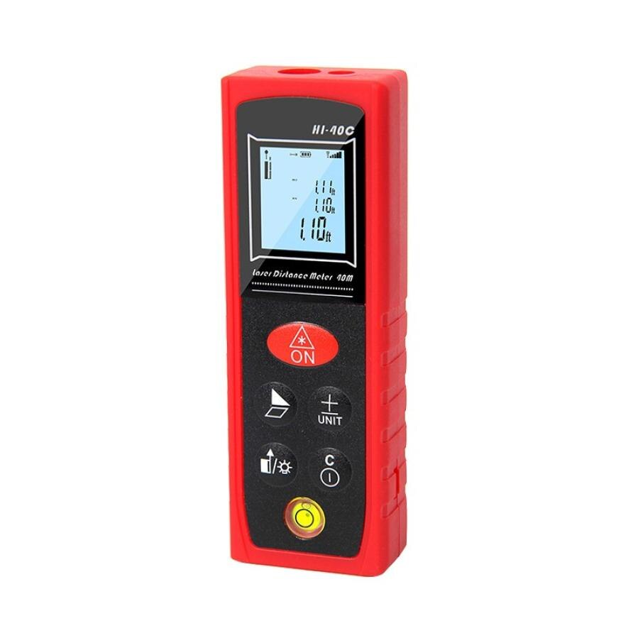 40 meter mini håndholdt afstandsmåler digital skærm vandtæt høj nøjagtig måleinstrument værktøjs afstandsmåler: Rød