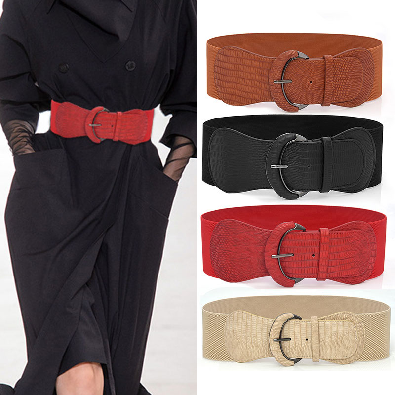 Faja elástica para mujer, cinturón informal ajustable, cinturón ancho, Color sólido, cinturón decorativo Delgado