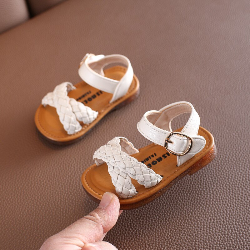 Zomermeisjes sandalen kindersandalen geweven prinses strandschoenen 1-2 jaar kinderschoenen sandalen voor babymeisjes