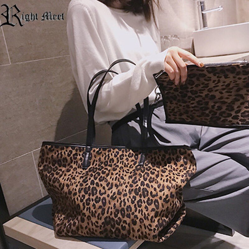 2020 moda wzór w cętki rozmyte torby i torby z bawełny dla kobiet na ramię dwa łańcuchy