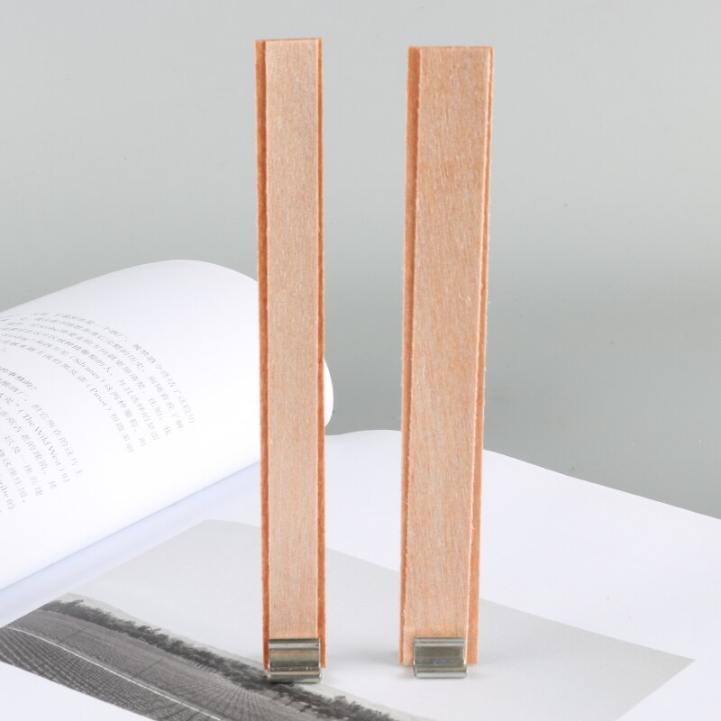 2pcs Wooden Wick Candle With Sustainer Tab Candle Wick Core For DIY Candle Making Supply Soy Parffin Wax Wood Wicks