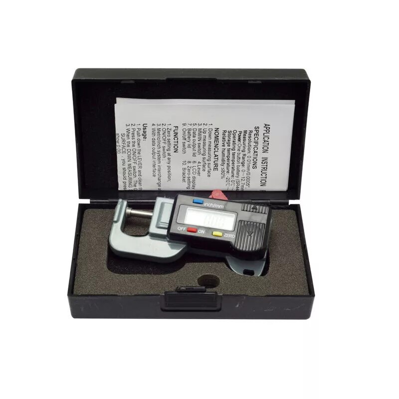 Portable Precise Digital Thickness Gauge Meter Metal Tester Micrometer 0 to 12.7mm Caliper Meter Width Measure Tools