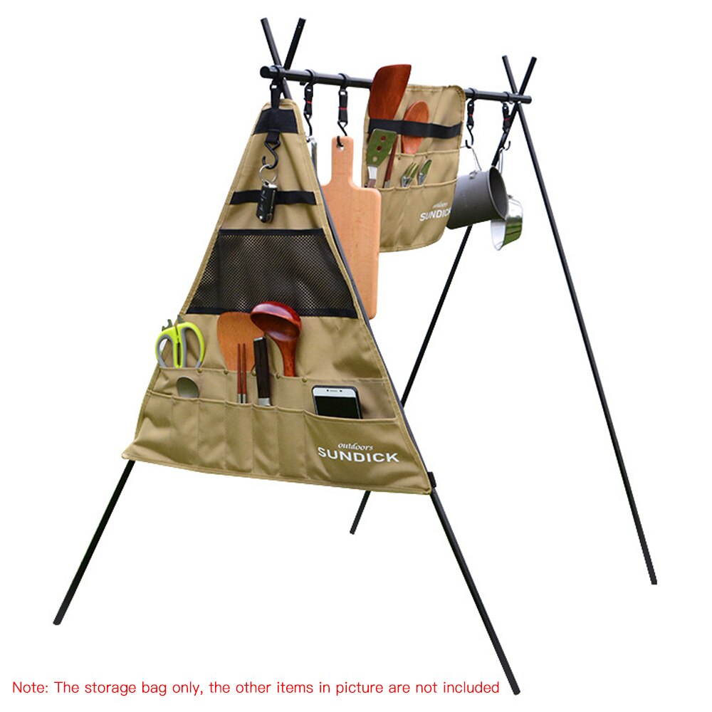 Sundick 900d oxford klud udendørs camping picnic bordservice opbevaringspose bærbar grill bestik arrangør hængende holder poser