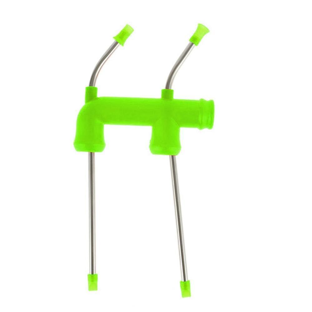 1PC Dual Trinken Schnorchel Doppel Bahre Bong Bahre Schnorchel Dollar Hühner Haus Geburtstage Party Trinken Küche Bar Trinker: Grün