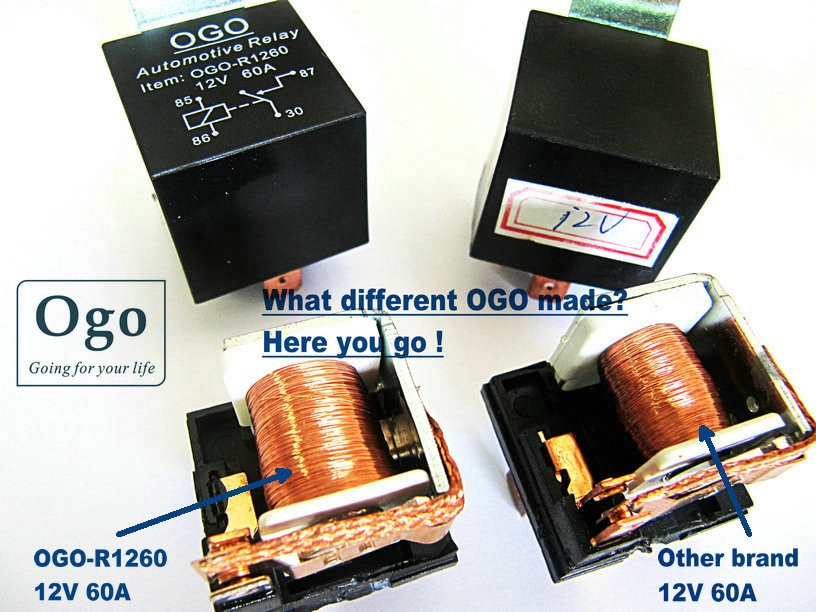 OGO Branded Automotive Relais 12 V 80A