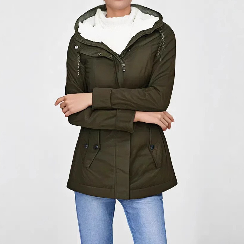 Waterproof Jacket Women Warm Parkas Hooded Thick Plush Winter Coats Suit Jackets MF9463