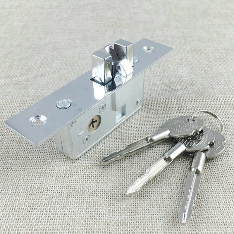 Invisible/Door Lock, Sliding Door Hook Lock, Alloy Lock Body, Frame Glass Door, Sturdy, Durable, Door Hardware